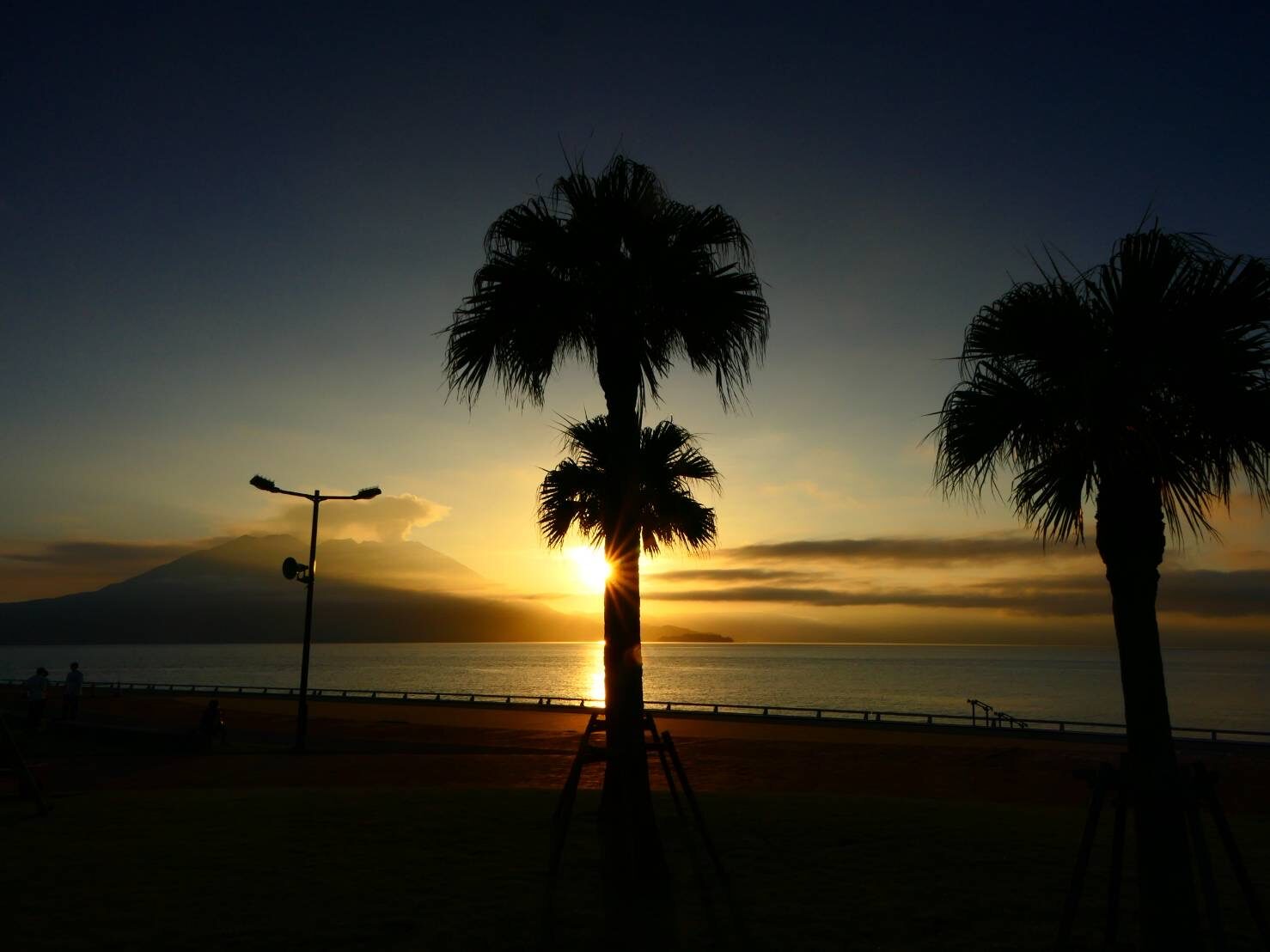 桜島とご来光-2