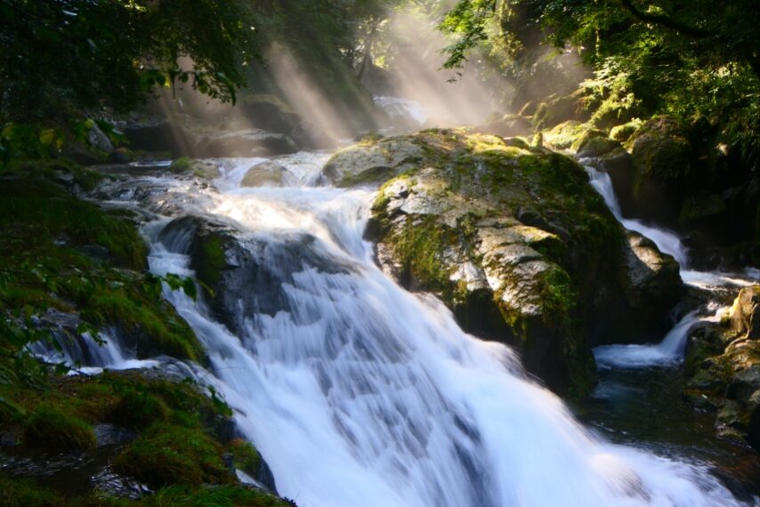 菊池溪谷の光芒-5