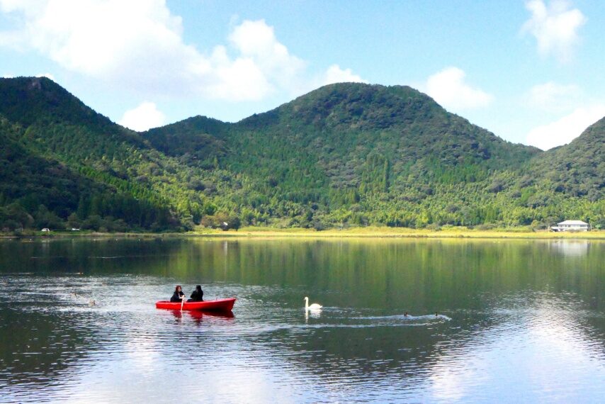 藺牟田池は、行楽にも最適