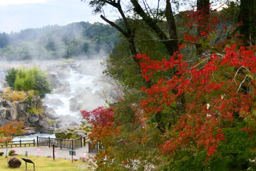曽木の滝の紅葉-3