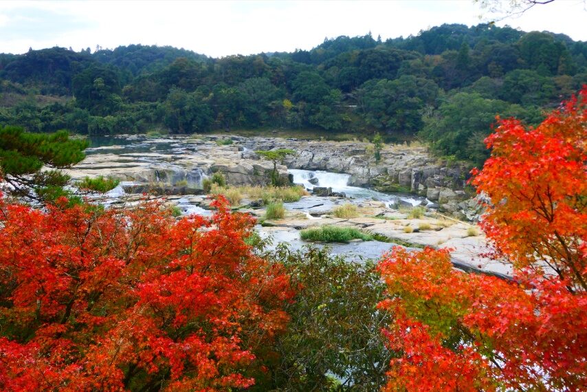 曽木の滝の紅葉-1