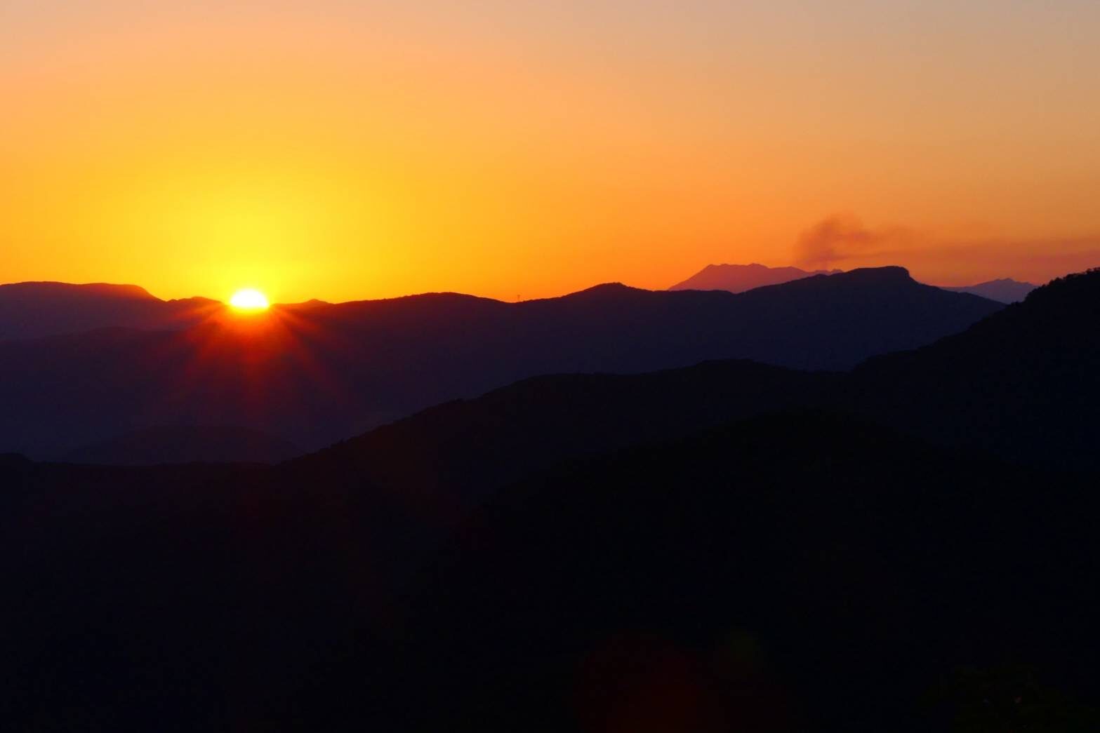 薩摩川内市柳山からのご来光-1
