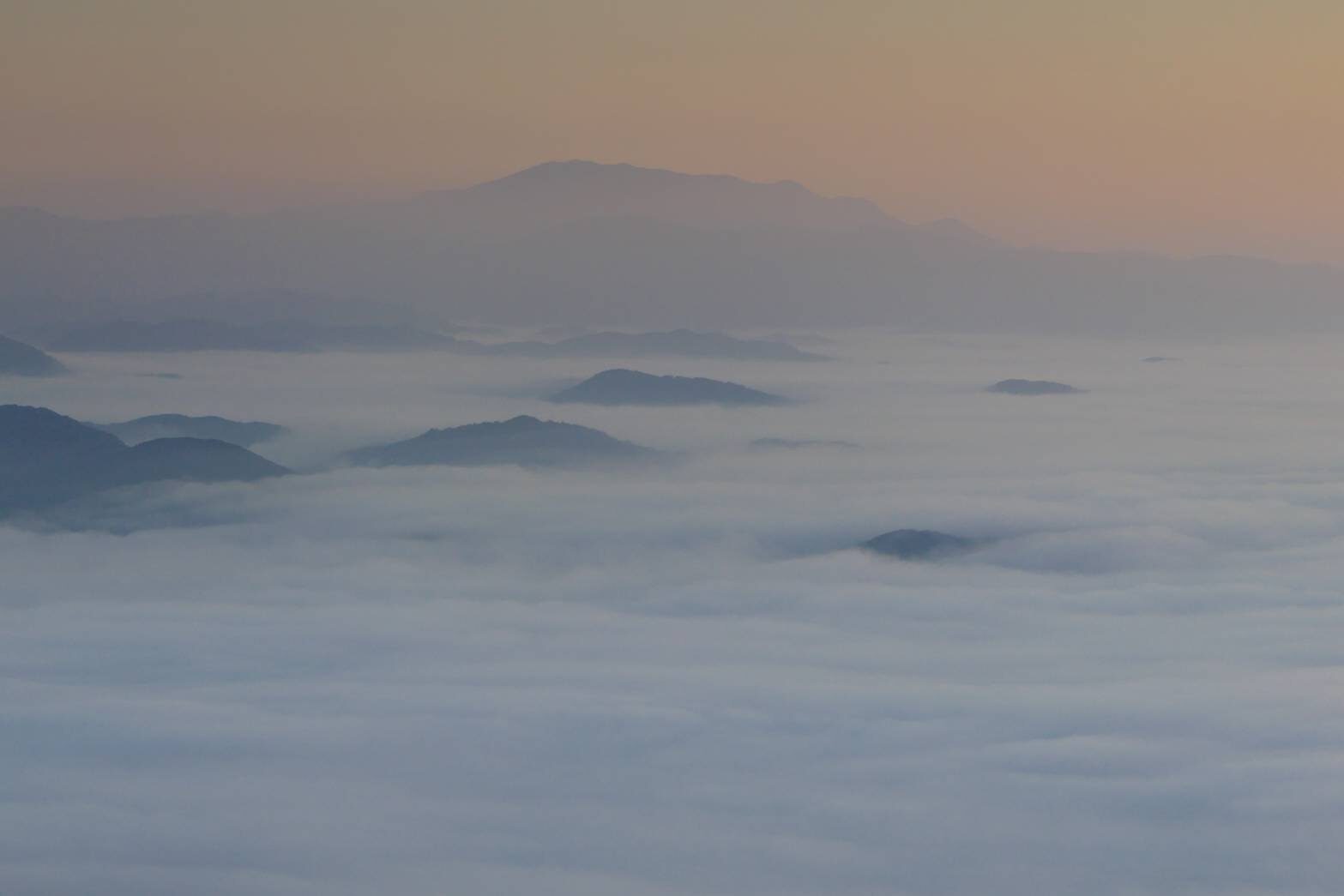 遠くには紫尾山