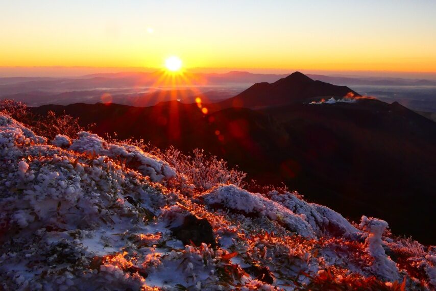 韓国岳からのご来光-1