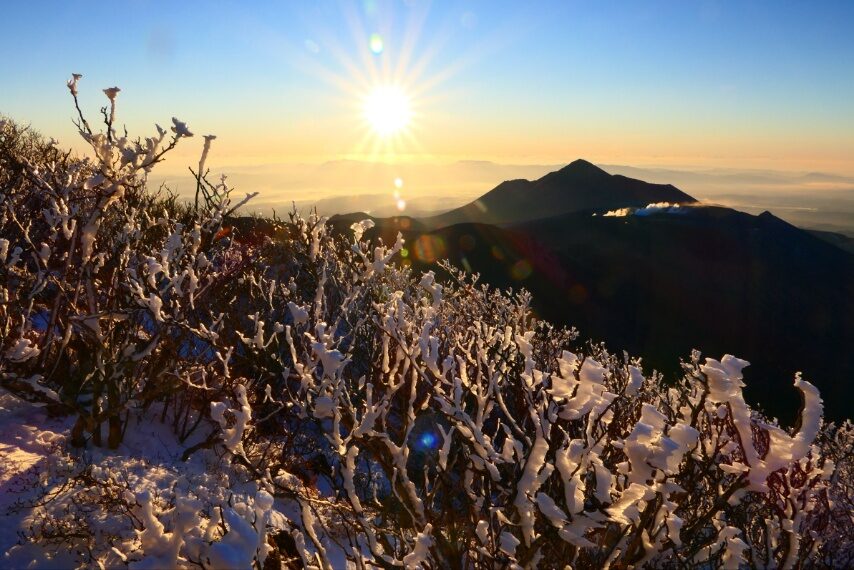 韓国岳からのご来光-2