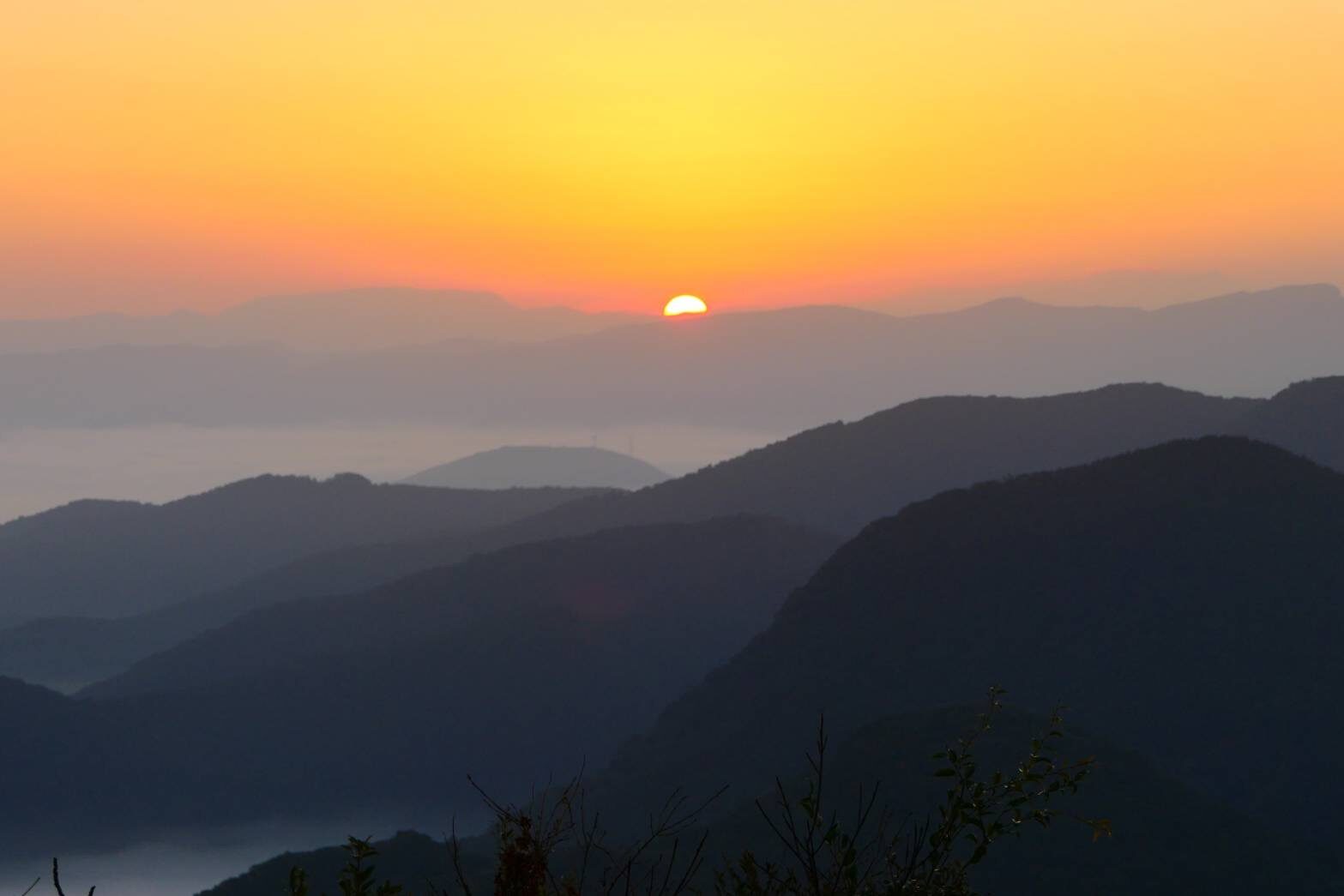 薩摩川内市柳山からのご来光-1